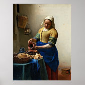 De Milkmaid, populair schilderij, Poster (Voorkant)