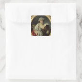 De Milkmaid Vierkante Sticker (Tas)