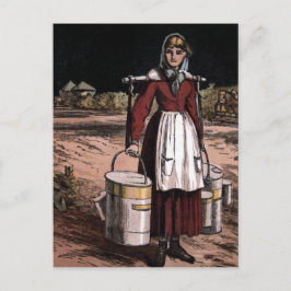 "De Milkmaïde" illustratie Briefkaart