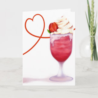De milkshake van Valentijn Feestdagen Kaart
