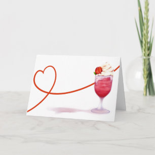 De milkshake van Valentijn Feestdagen Kaart