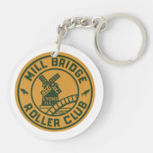 De Mill Bridge Roller Rink, Lyon, Illinois Sleutelhanger (Achterkant)
