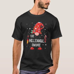 De Millenniale Gnome Matching Familie Kerstmis Gno T-shirt