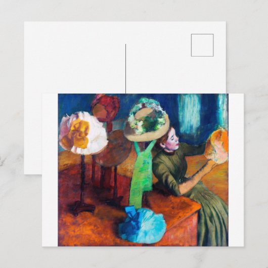 De Millinery Shop, Edgar Degas Briefkaart (Voorkant / Achterkant)