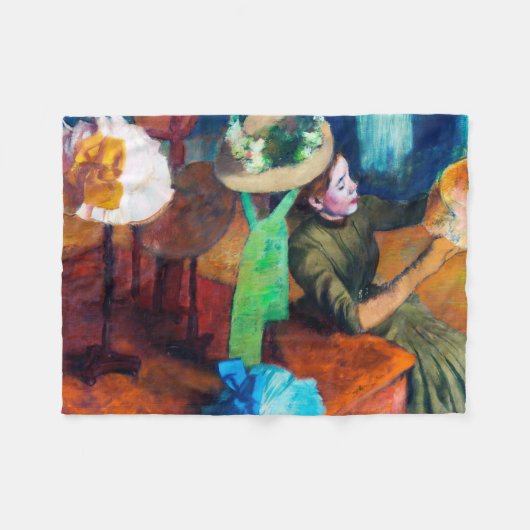 De Millinery Shop, Edgar Degas Fleece Deken (Voorkant (Horizontaal))