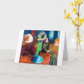 De Millinery Shop, Edgar Degas Kaart (Gele Bloem)