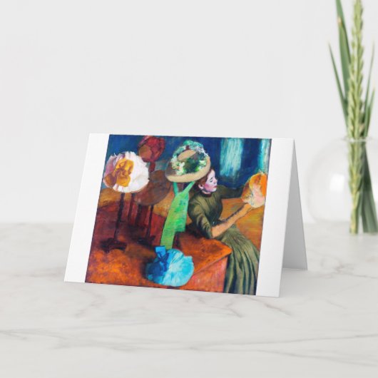De Millinery Shop, Edgar Degas Kaart (Voorkant)