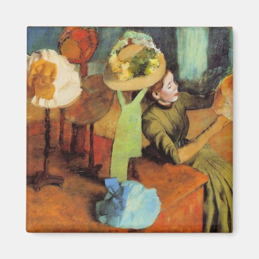 De Millinery Shop van Edgar Degas, Magneet (Voorkant)