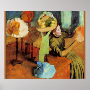 De Millinery Shop van Edgar Degas Poster