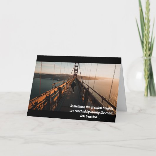 De minder gereisde weg - inspiratie kaart (Voorkant)