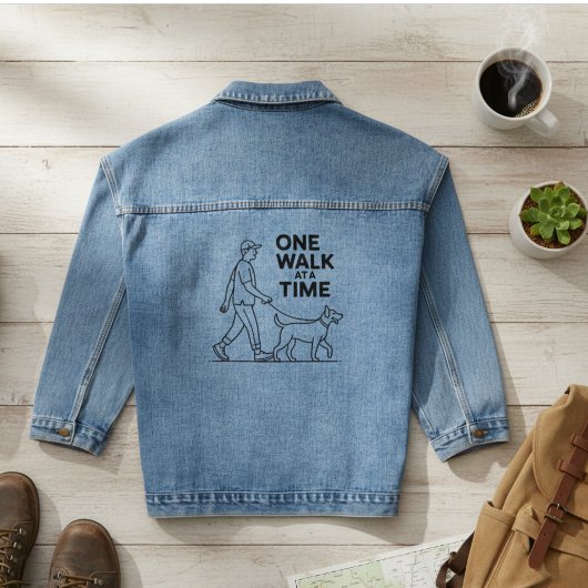 De Mindful Wandeling - T-shirt met Hondenliefhebbe Denim Jacket