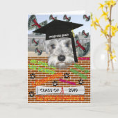 De miniatuur Kaart van Afstuderen Schnauzer (Gele Bloem)