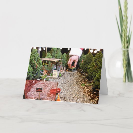 De miniatuur Partij van de Boom, Spatie Feestdagen Kaart (Voorkant)