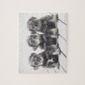 De miniatuur Schnauzer is een soort kleine hond Legpuzzel (Verticaal)