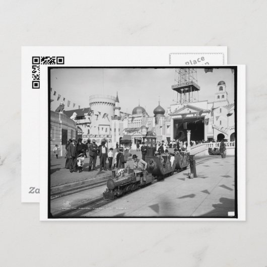 De miniatuurspoorweg, Coney Island, N.Y. c1905 Briefkaart (Voorkant / Achterkant)
