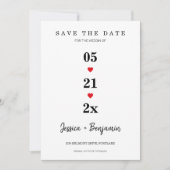 De minimale Foto slaat de datum op Save The Date (Voorkant)