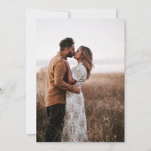 De minimale Foto slaat de datum op Save The Date (Achterkant)