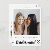 De minimale Kaart van het Bridesmaid van het Manus (Voorkant / Achterkant)