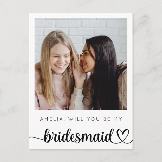 De minimale Kaart van het Bridesmaid van het Manus (Voorkant)