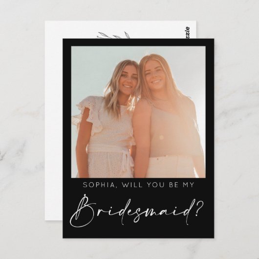 De minimale Kaart van het Bridesmaid van het Manus (Voorkant / Achterkant)