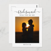 De minimale Kaart van het Bridesmaid van het Manus (Voorkant / Achterkant)