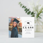 De minimale Uitnodiging van het Afstuderen van de  (Staand voorkant)