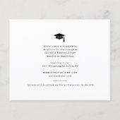 De minimale Uitnodiging van het Afstuderen van de  (Achterkant)