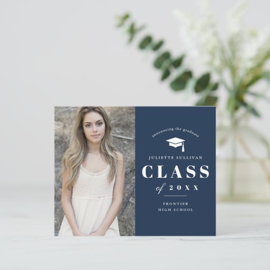 De minimale Uitnodiging van het Afstuderen van de  (Staand voorkant)