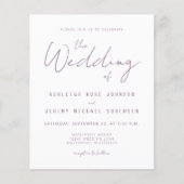 De minimale Uitnodiging van het Manuscript van de  (Voorkant)