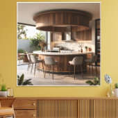 De Minimalistische Cirkelvormige Veranda Canvas Afdruk (Insitu (Woonkamer))