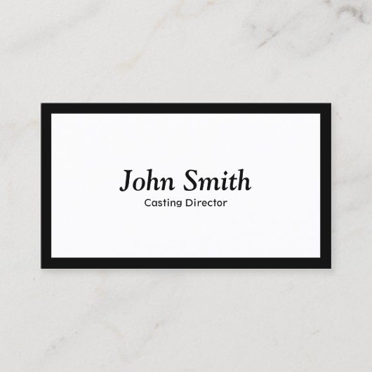De minimalistische Duidelijke Zwarte Gietende Visitekaartje (Voorkant)