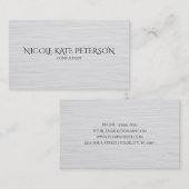 De minimalistische Elegante Geweven Adviseur van Visitekaartje (Voorkant / Achterkant)