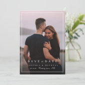 De minimalistische foto van de grenzen van de lega save the date (Staand voorkant)