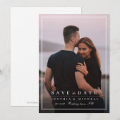De minimalistische foto van de grenzen van de lega save the date (Voorkant / Achterkant)