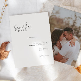 De minimalistische Foto van het Manuscript van de  Save The Date