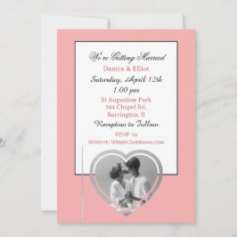 De minimalistische foto van het paar Elegante Brui Kaart