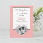 De minimalistische foto van het paar Elegante Brui Kaart (Staand voorkant)