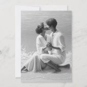 De minimalistische foto van het paar Elegante Brui Kaart (Achterkant)