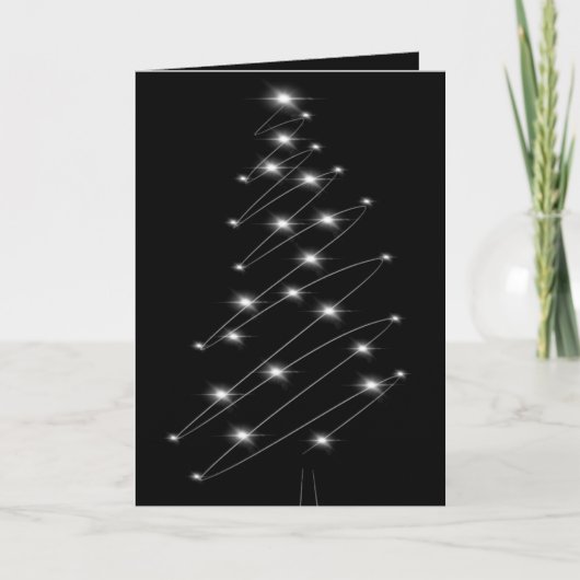 De Minimalistische Kerstkaart van de kerstboom Feestdagen Kaart (Voorkant)