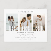 De minimalistische moderne foto sparen de Uitnodig Briefkaart (Voorkant)