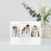 De minimalistische moderne foto sparen de Uitnodig Briefkaart (Staand voorkant)