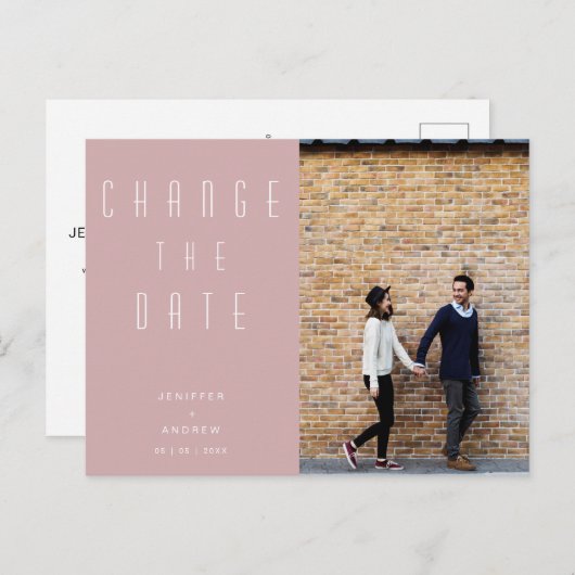 De minimalistische Moderne Foto van het Manuscript Briefkaart (Voorkant / Achterkant)