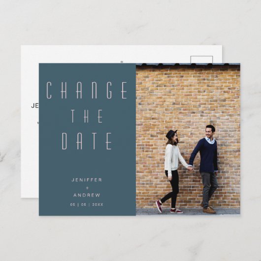 De minimalistische Moderne Foto van het Manuscript Briefkaart (Voorkant / Achterkant)