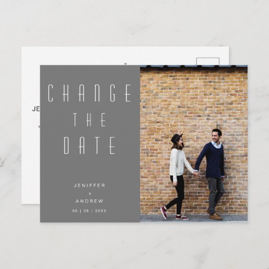 De minimalistische Moderne Foto van het Manuscript Briefkaart (Voorkant / Achterkant)