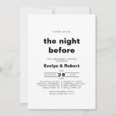 De minimalistische nacht voor het repetitief avond kaart (Voorkant)