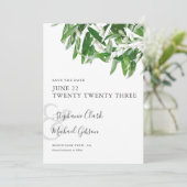 De minimalistische olieleverij van Chic minimalist Save The Date (Staand voorkant)