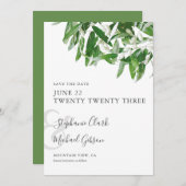 De minimalistische olieleverij van Chic minimalist Save The Date (Voorkant / Achterkant)