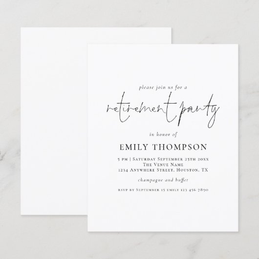 De Minimalistische Partij van de Pensionering van  (Voorkant / Achterkant)