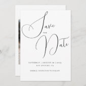 De minimalistische Tekst van het Handscript en de Kaart (Voorkant / Achterkant)