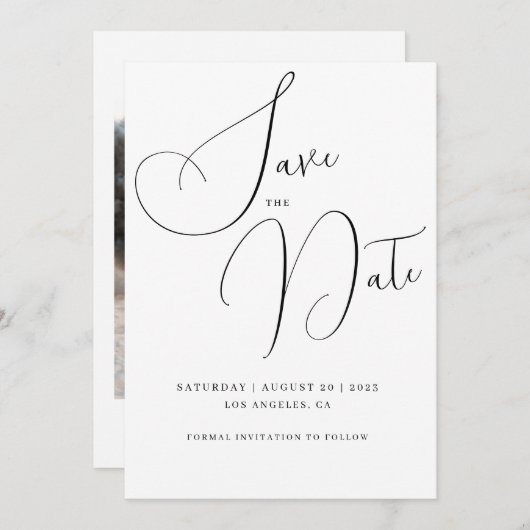 De minimalistische Tekst van het Handscript en de Kaart (Voorkant / Achterkant)